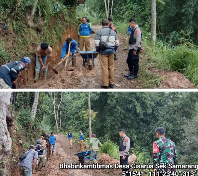 Sinergitas TNI Polri, Giat Ngariung Kamtibmas Dengan Masyarakat Di Wilkum Polsek Samarang.