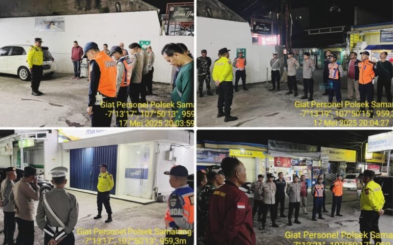 Polsek Samarang Bersama Jajaran, Menggelar Apel Gabungan Pada Malam Hari