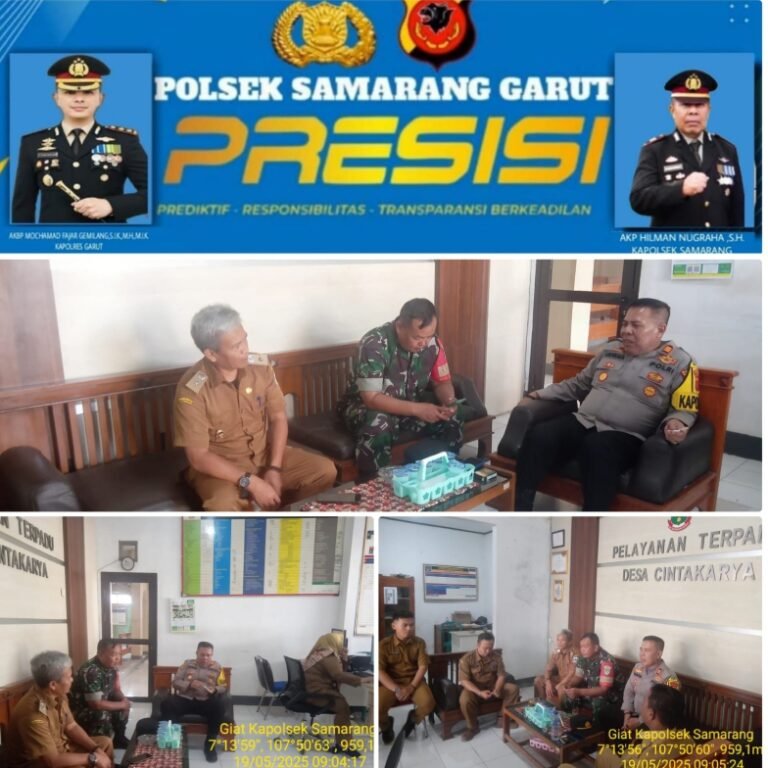 Polsek Samarang Laksanakan Giat Cooling System, Dengan Kepala Desa Cintakarya Dan Para Stafnya
