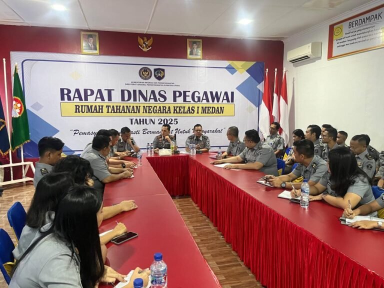 Rutan Medan Gelar Rapat Dinas, Evaluasi Kinerja Masing-Masing Seksi