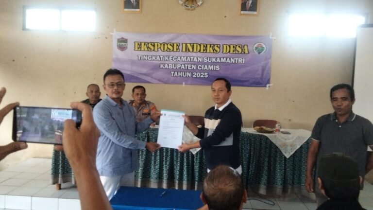 Polsek Panjalu Polres Ciamis Monitoring Ekspose Indeks Desa Tingkat Kecamatan Sukamantri