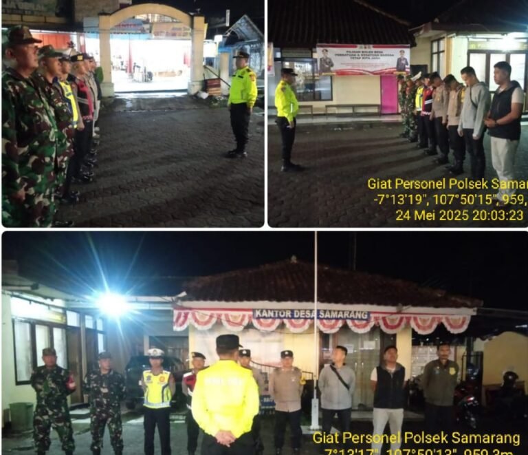 Kegiatan Apel Gabungan, Dalam Rangka Cipta Kondisi Di Wilkum Polsek Samarang.