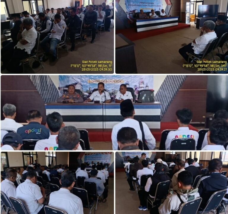 Polsek Samarang Hadiri Giat Program Strategis Nasional Pendaftaran Lengkap PTSL Tingkat Kec Samarang.