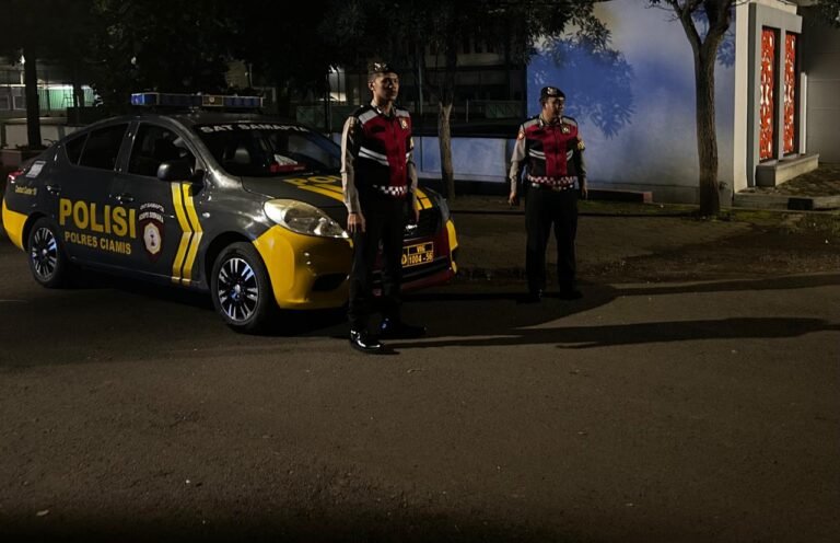 Antisipasi Balap Liar dan Tindak Kriminalitas, Samapta Polres Ciamis Turun Ke Jalan di Malam Hari
