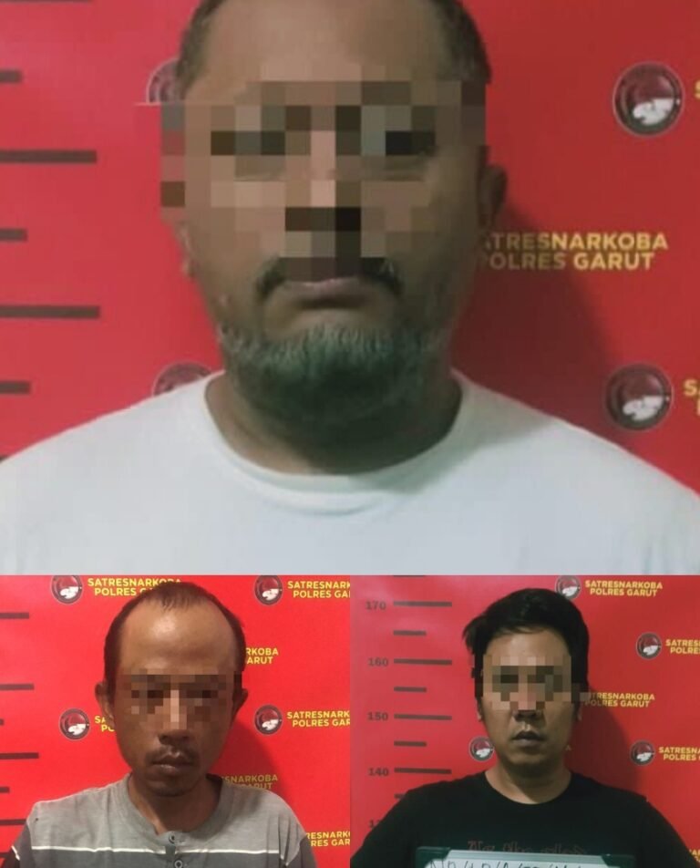 SATRES NARKOBA POLRES GARUT UNGKAP JARINGAN PEREDARAN SABU ANTAR KOTA, TIGA ORANG DITANGKAP