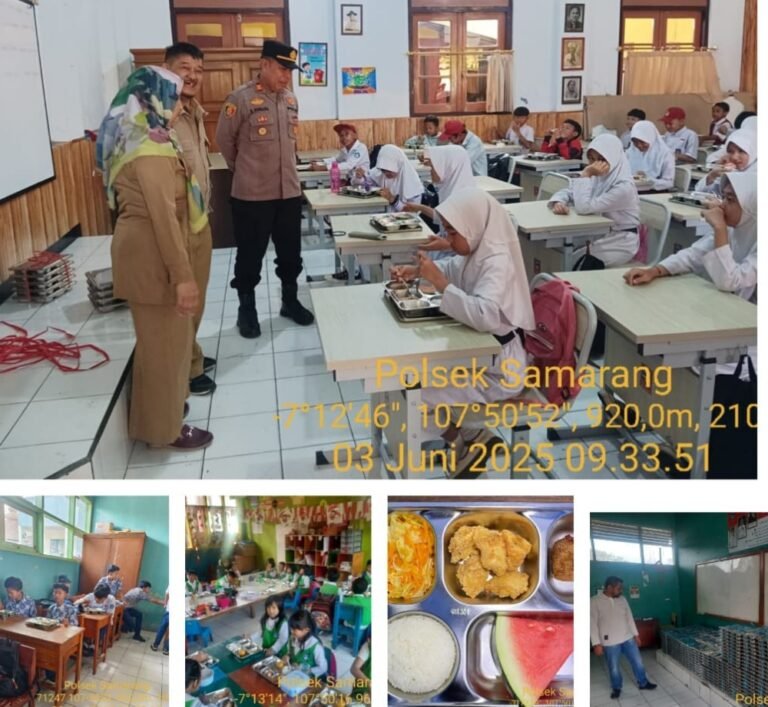 Polsek Samarang Monitoring Program Makan Bergizi Gratis Wujudkan Generasi Sehat dan Tangguh.