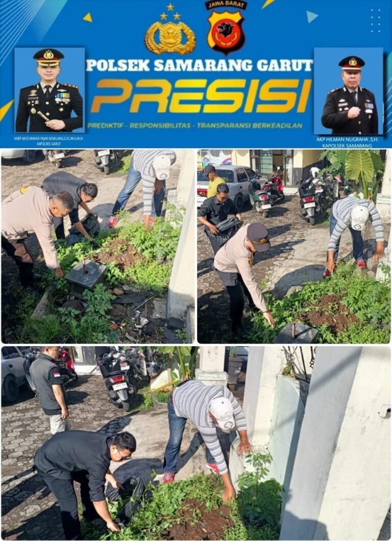Giat Bersih-Bersih Mako Polsek Samarang, Dalam Rangka Hari Lingkungan Sedunia Tahun 2025.