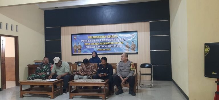 Polsek Cisaga Polres Ciamis Monitoring Seleksi Calon Kasi Pelayanan Desa Cisaga