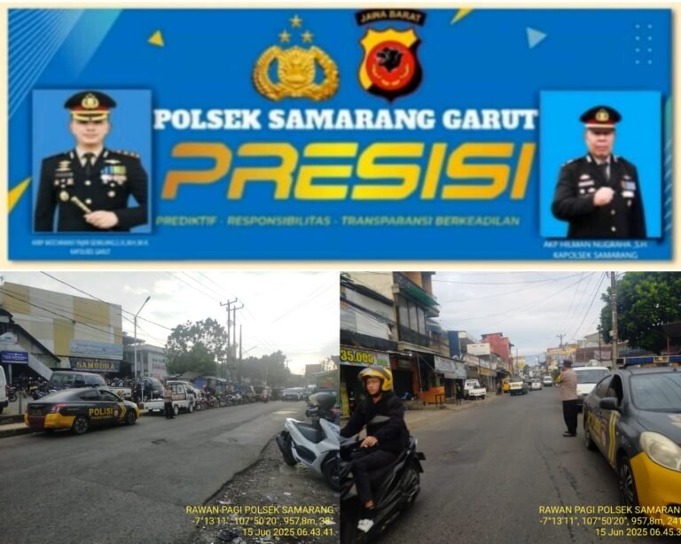 Polsek Samarang Lakukan Giat Pengaturan Lalulintas Pagi