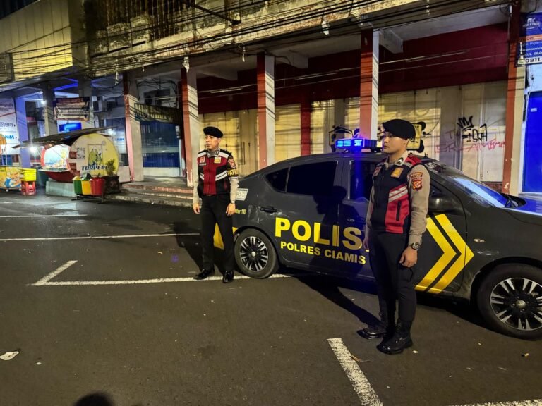 Antisipasi Balap Liar dan Tindak Kriminalitas, Samapta Polres Ciamis Turun Ke Jalan di Malam Hari