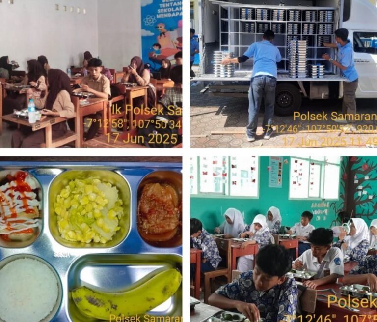 Salah Satu Program Pemerintah, Polsek Samarang Giat Monitoring Makan Bergizi Gratis Di Sekolah Yang Ada Di Wilayah Samarang