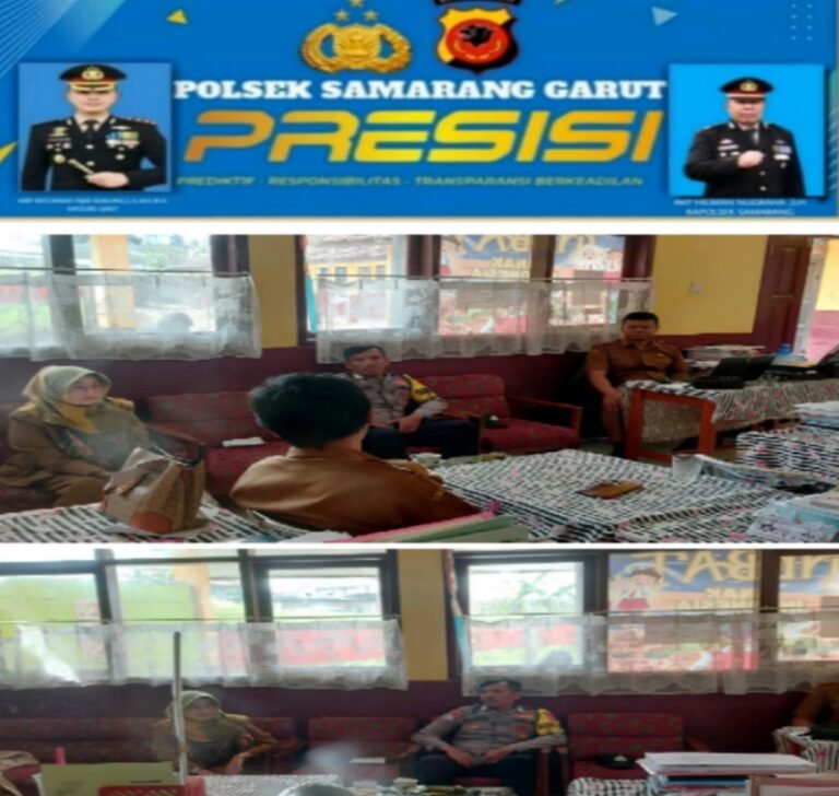 Program Ngariung Kamtibmas, Polsek Samarang Bersama Kepala Sekolah Dan Para Guru.