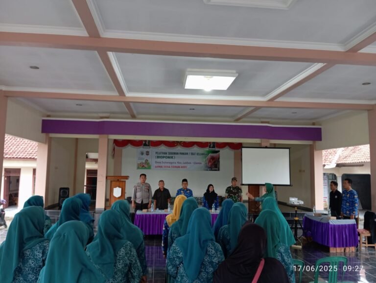 Perkuat Sinergitas, Polsek Lakbok Polres Ciamis Beri Imbauan Kamtibmas di Pelatihan Bioponik