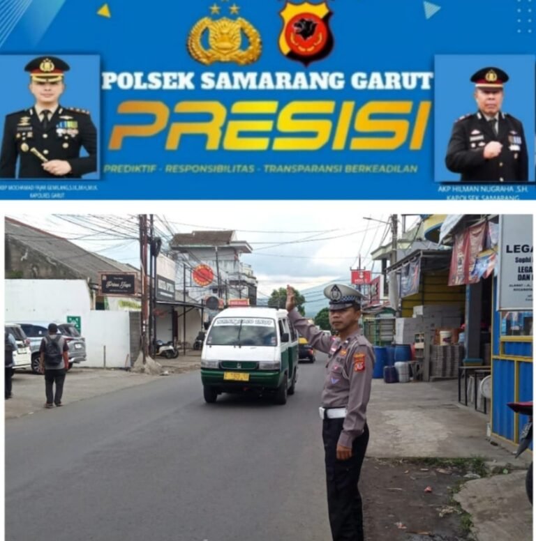 Beri Rasa Aman Polsek Samarang, Lakukan Pengaturan Lalu Lintas Pada Sore Hari