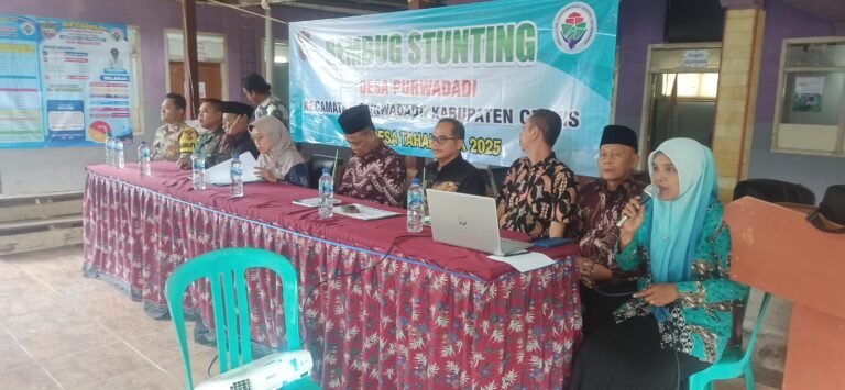 Polsek Lakbok Polres Ciamis Ikut Rembuk Penanganan Stunting di Desa Purwadadi