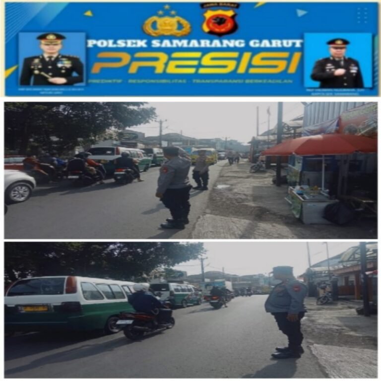 Guna Mencegah Kemacetan, Polsek Samarang Giat Lakukan Pengaturan Lalu Lintas Sore.