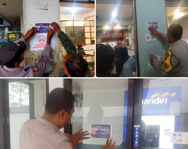 Pelayanan Prima Polsek Samarang Sosialisasi dan Pemasangan Stiker 110.