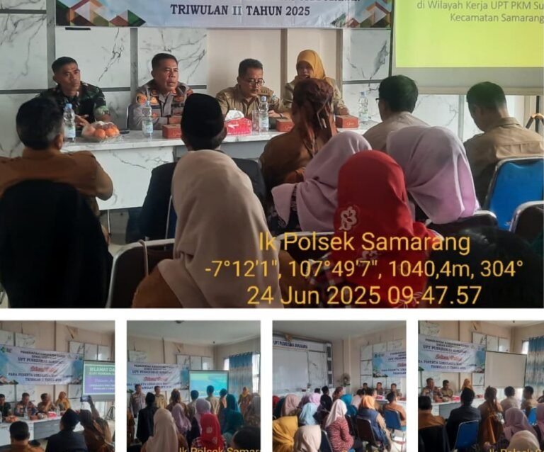 Kapolsek Samarang Hadiri Lokmin Lintas Sektoral Triwulanan UPT Puskesmas Sukakarya