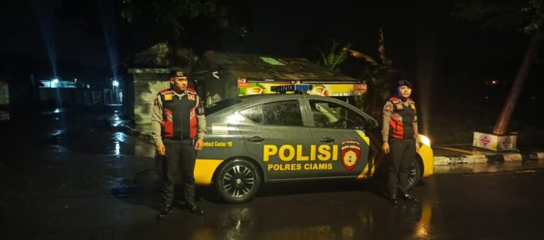 Antisipasi Balap Liar dan Tindak Kriminalitas, Samapta Polres Ciamis Turun Ke Jalan di Malam Hari