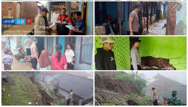 Giat Mitigasi Bencana Alam Pascahujan di Wilayah Hukum Polsek Samarang