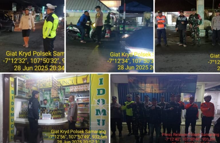 Gelar Press Release Hasil KRYD Dalam Rangka Cipta Kondisi Di Wilayah Hukum Polsek Samarang.