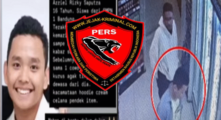 CCTV memperlihatkan dugaan penculikan siswa SMPN 1 Bandung