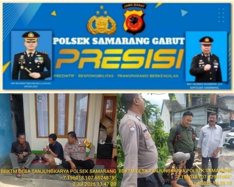 Polsek Samarang Bersama Bhabinkamtibmas Sambang Warga, Serap Aspirasi dan Sampaikan Pesan Kamtibmas.