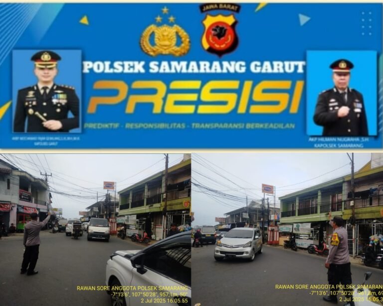 Beri Keamanan Dan Kenyamanan, Polsek Samarang Laksanakan Pengaturan Lalu Lintas Sore Hari.