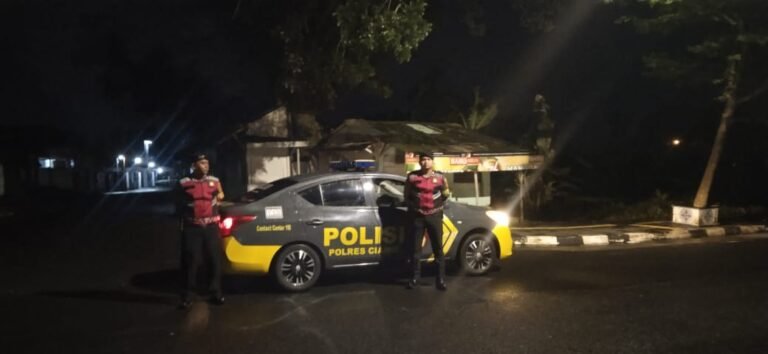 Antisipasi Balap Liar dan Tindak Kriminalitas, Samapta Polres Ciamis Turun Ke Jalan di Malam Hari
