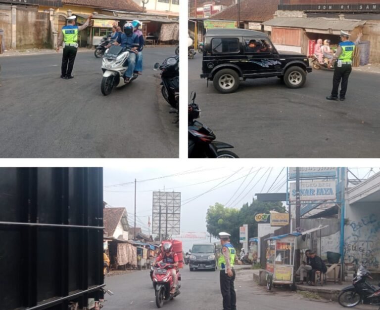 Berikan Keamanan Dan Kelancaran, Polsek Samarang Lakukan Pengaturan Lalu Lintas Pada Sore Hari.