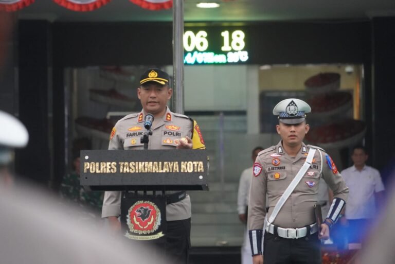 POLRES TASIKMALAYA KOTA GELAR APEL OPERASI PATUH LODAYA 2025, TINGKATKAN DISIPLIN BERLALU LINTAS