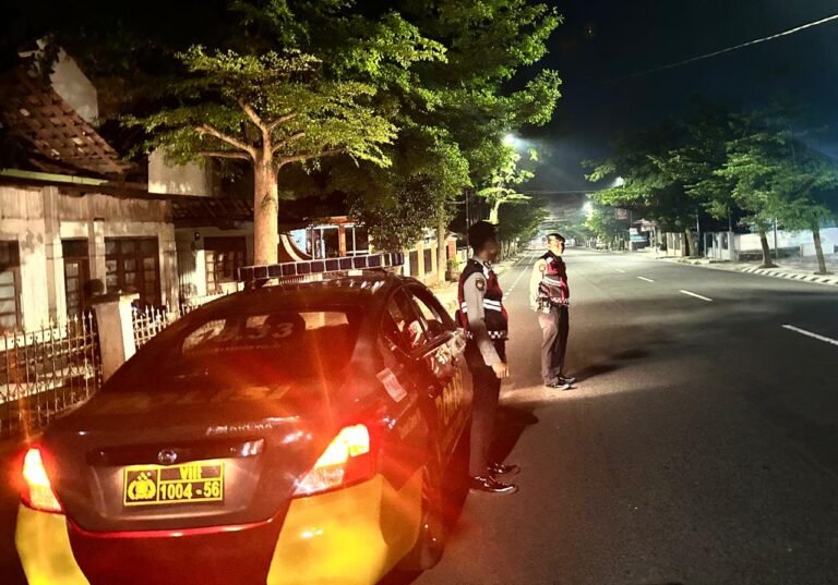 Antisipasi Balap Liar dan Tindak Kriminalitas, Samapta Polres Ciamis Turun Ke Jalan di Malam Hari