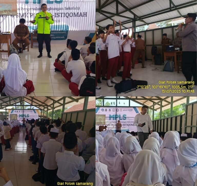 Polsek Samarang Menjadi Pemateri MPLS Di SMK Dan SMP Al Istiqomah Desa Tanjung Anom.
