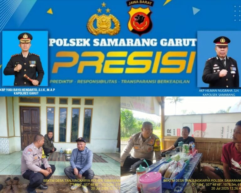 Polsek Samarang Melalui Bhabinkamtibmas Giat Sambang Warga Desa Tanjungkarya.