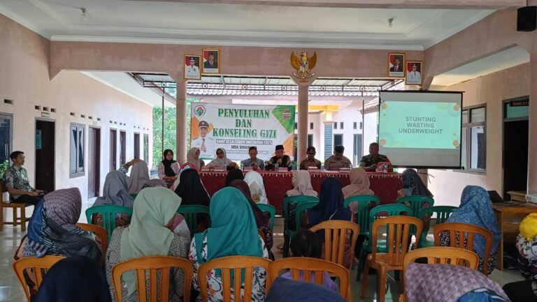 Polsek Lakbok Polres Ciamis Ikut Sosialisasi Konseling Gizi Penanganan Stunting di Desa Sukamulya