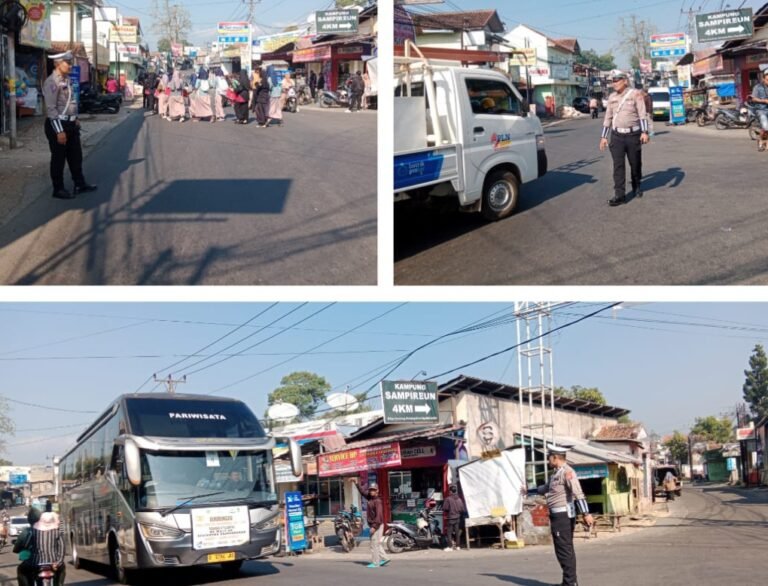 Polsek Samarang Bersama Personel, Lakukan Pengaturan Lalu Lintas Sore Hari