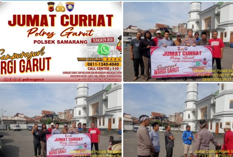 Polsek Samarang Giat Program Jum’at Curhat, Bersama Warga Kp Pajagan Desa Samarang.