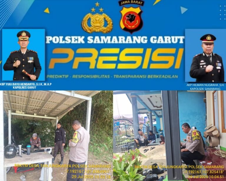 Giat Sambang Warga Bhabinkamtibmas Desa Tanjung karya Jalin Silaturahmi Sekaligus Dengar Aspirasi Warga.
