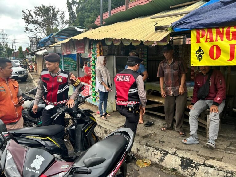 Jaga Harkamtibmas, Sat Samapta Polres Ciamis Datang ke Pangkalan Ojeg Pasar Ikan di Ciamis