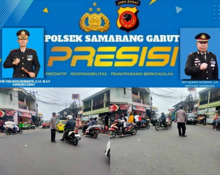 Giat Pengaturan Lalin Di Waktu Padat Kendaraan Sore Hari, Di Wilayah Hukum Polsek Samarang.