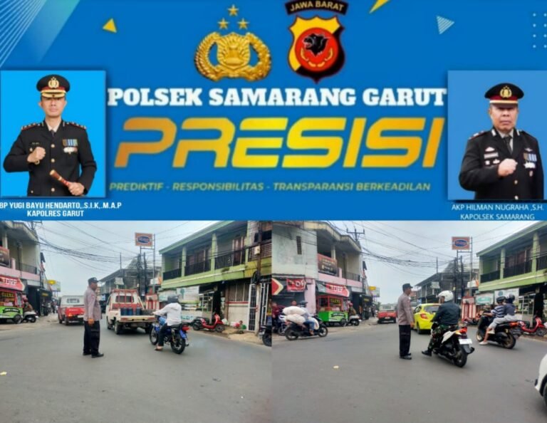 Polsek Samarang, Giat Pengaturan Lalulintas Pada Sore Hari, Untuk Beri Keamanan Dan Kenyamanan Pada Masyarakat.