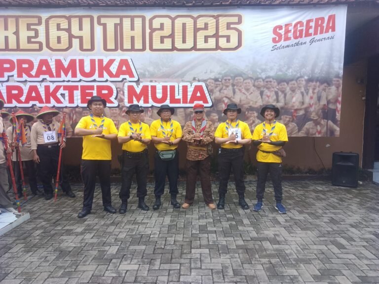 Polsek Cikoneng Perkuat Sinergitas Lintas Sektor di HUT Pramuka ke-63 Kabupaten Ciamis