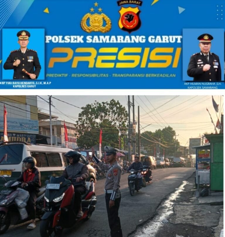 Polsek Samarang Giat Pengaturan Lalulintas Pagi, Untuk Beri Keamanan Dan Kenyamanan Pada Masyarakat.