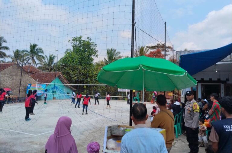 Polsek Kawali Amankan Final Turnamen Bola Voli Antar Dusun Desa Rawa