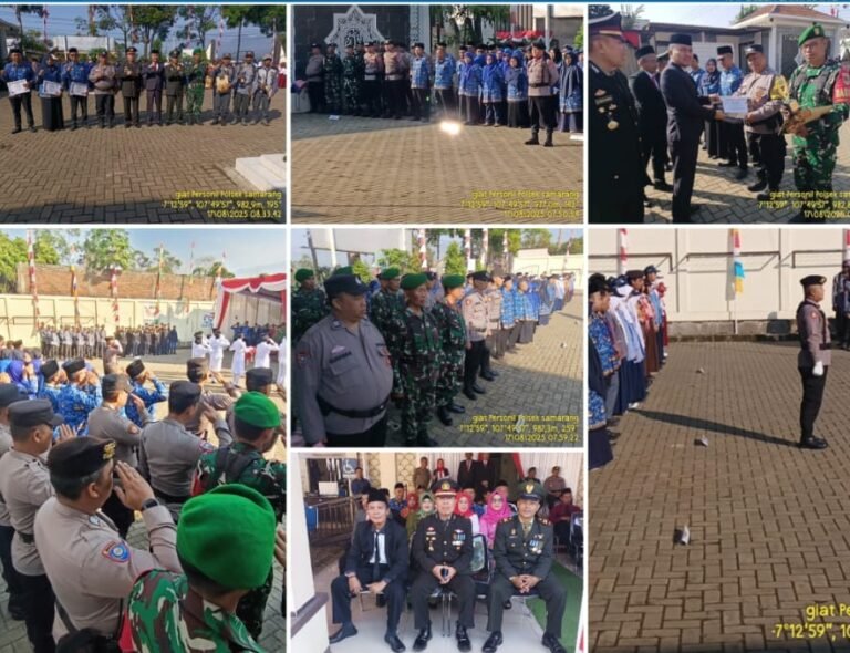 Polsek Samarang Giat Upacara Peringatan HUT ke-80 RI Tingkat Kecamatan Samarang.