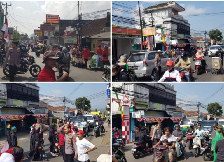 Polsek Samarang Laksanakan Pengawalan dan Pengamanan Karnaval HUT ke-80 RI Tahun 2025.