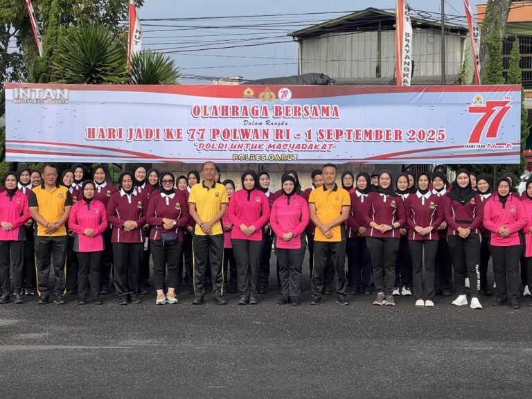 Polres Garut Gelar Olahraga Bersama Peringati HUT Polwan ke-77 Tahun 2025
