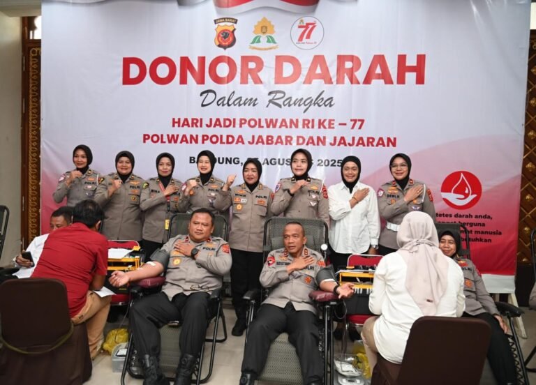 Polda Jabar Gelar Donor Darah dalam Rangka HUT Polwan ke-77