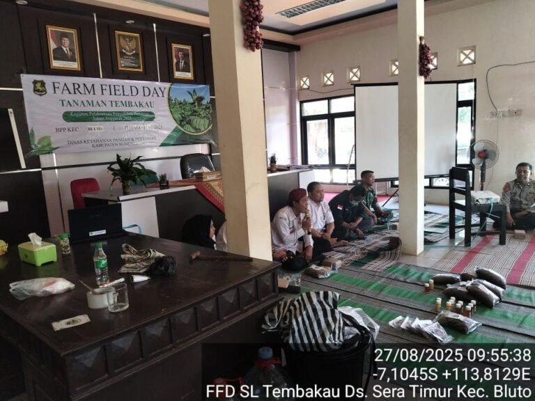 BPP Bluto Raih Keberhasilan dalam Peningkatan Ketahanan Pangan dan Mutu Tembakau di Desa Sera Timur