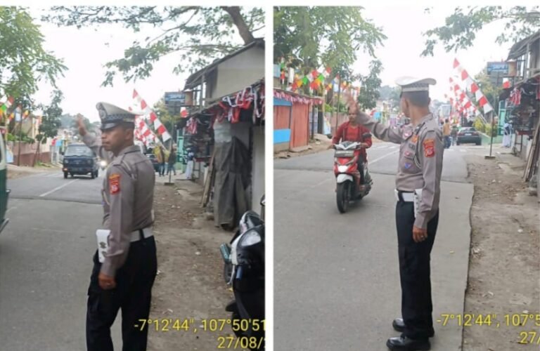 Polsek Samarang Lakukan Pengaturan Lalu Lintas Di Jam Rawan Sore Hari.